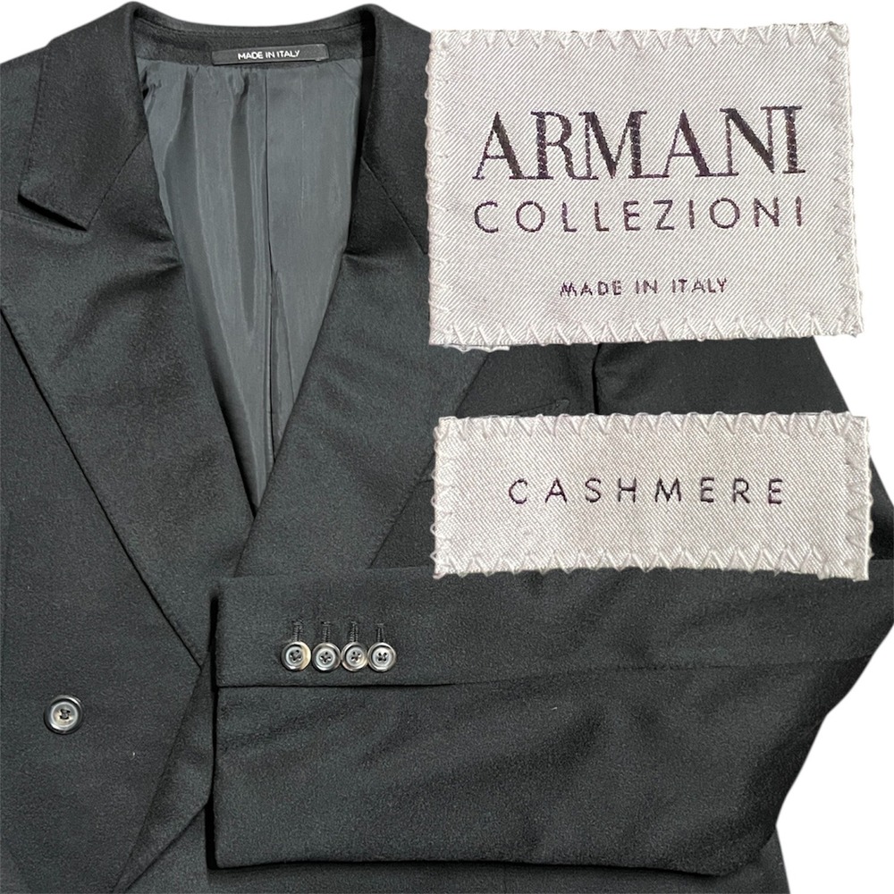 Armani Collezioni Saks Fifth Ave 100% Cashmere Double Breasted Sport Coat 43R